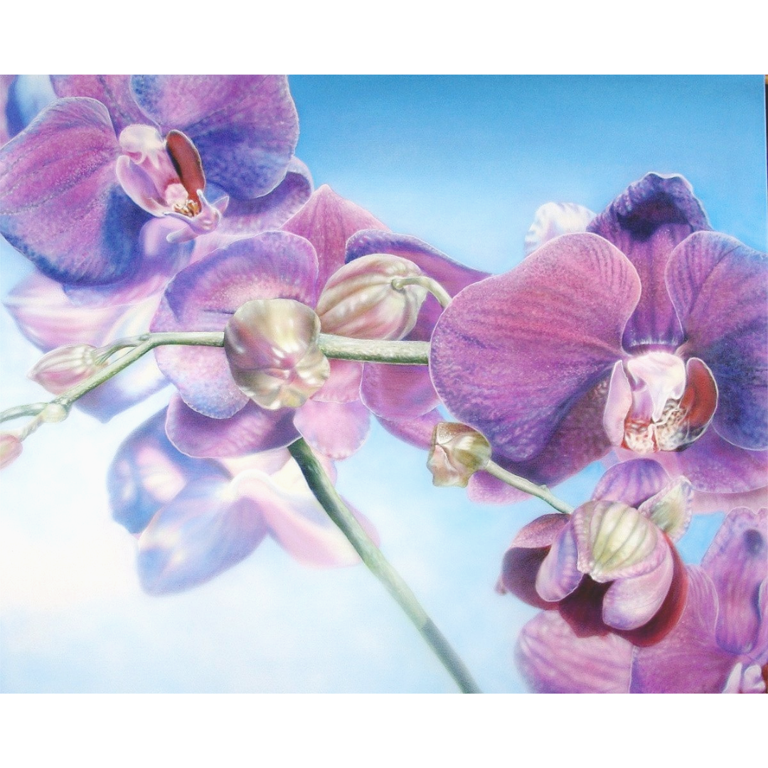 Orchidee, Leinwand, ca. 120 cm breit